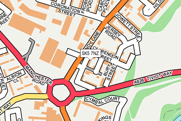SK5 7NZ map - OS OpenMap – Local (Ordnance Survey)