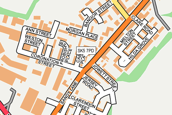 SK5 7PD map - OS OpenMap – Local (Ordnance Survey)