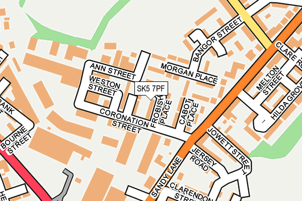 SK5 7PF map - OS OpenMap – Local (Ordnance Survey)