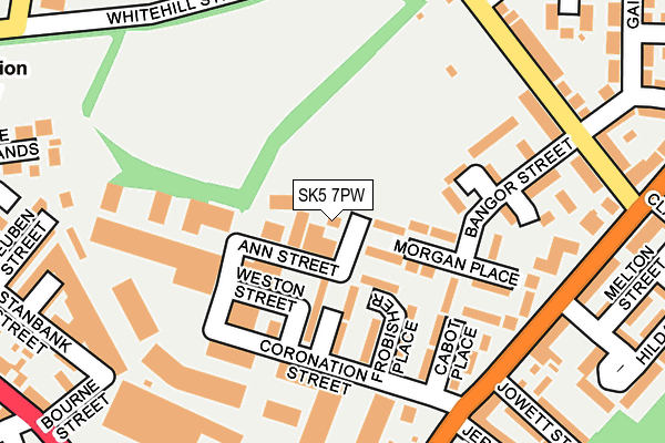 SK5 7PW map - OS OpenMap – Local (Ordnance Survey)