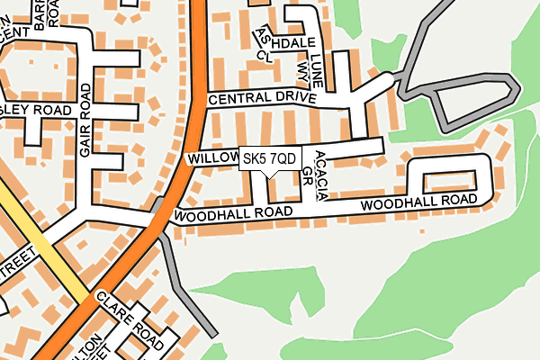 SK5 7QD map - OS OpenMap – Local (Ordnance Survey)