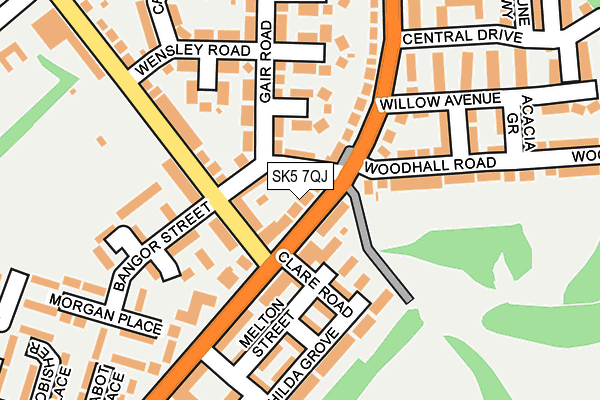 SK5 7QJ map - OS OpenMap – Local (Ordnance Survey)