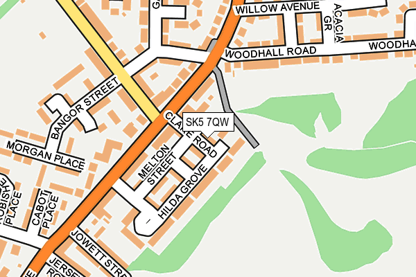 SK5 7QW map - OS OpenMap – Local (Ordnance Survey)