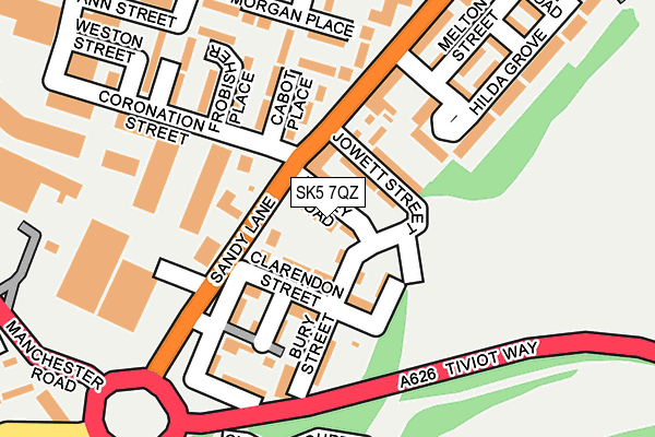 SK5 7QZ map - OS OpenMap – Local (Ordnance Survey)
