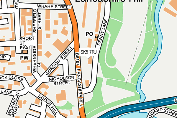 SK5 7RJ map - OS OpenMap – Local (Ordnance Survey)