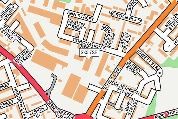 SK5 7SE map - OS OpenMap – Local (Ordnance Survey)