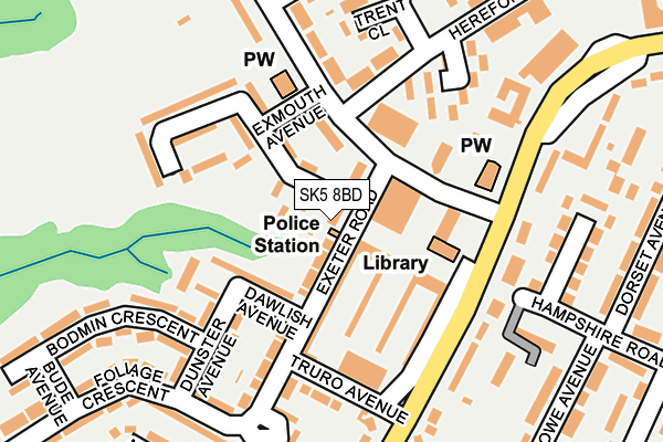 SK5 8BD map - OS OpenMap – Local (Ordnance Survey)