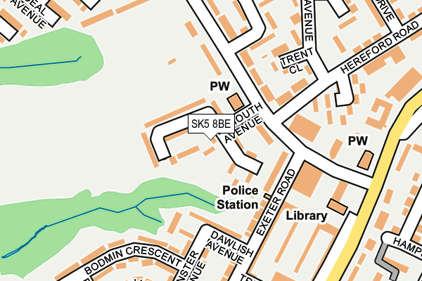 SK5 8BE map - OS OpenMap – Local (Ordnance Survey)