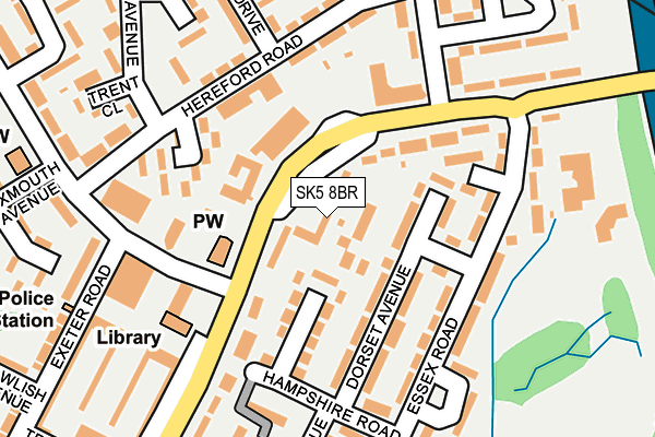 SK5 8BR map - OS OpenMap – Local (Ordnance Survey)
