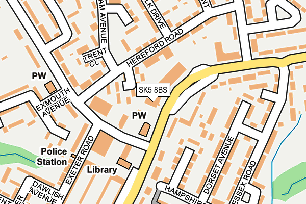 SK5 8BS map - OS OpenMap – Local (Ordnance Survey)