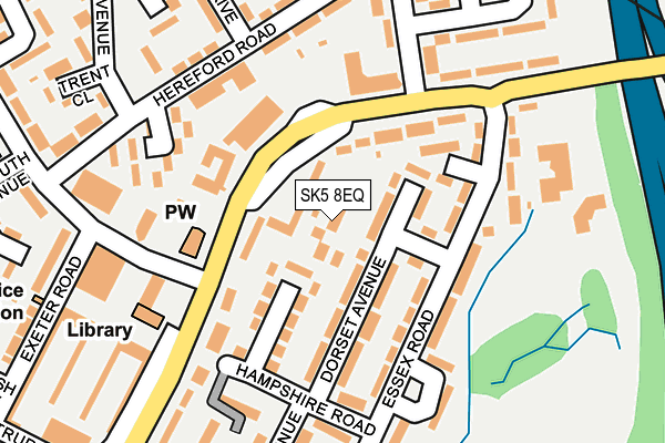 SK5 8EQ map - OS OpenMap – Local (Ordnance Survey)