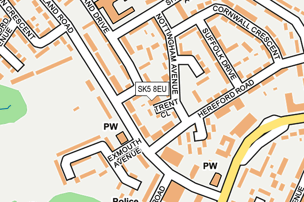 SK5 8EU map - OS OpenMap – Local (Ordnance Survey)
