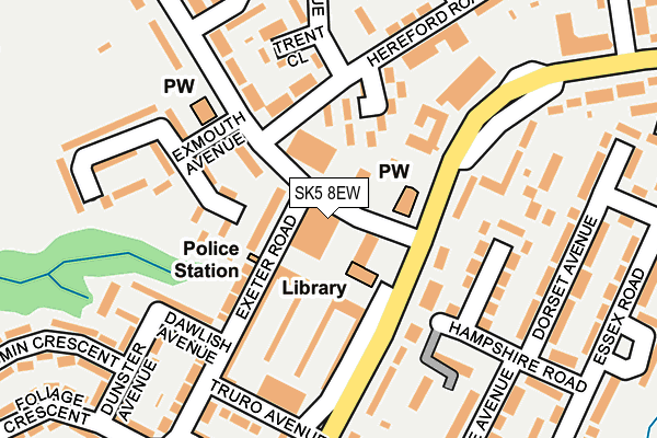 SK5 8EW map - OS OpenMap – Local (Ordnance Survey)