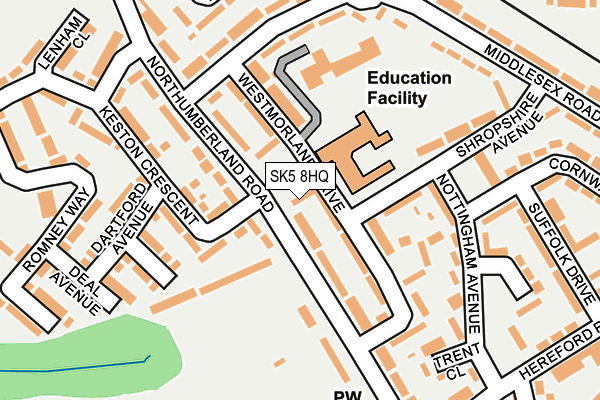 SK5 8HQ map - OS OpenMap – Local (Ordnance Survey)