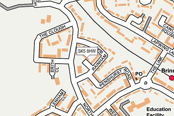 SK5 8HW map - OS OpenMap – Local (Ordnance Survey)