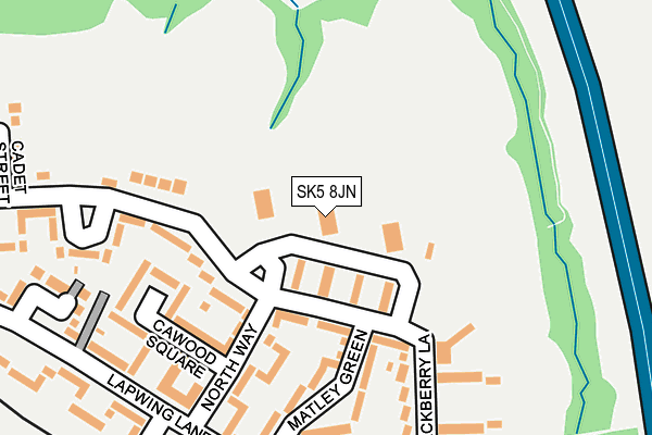 SK5 8JN map - OS OpenMap – Local (Ordnance Survey)