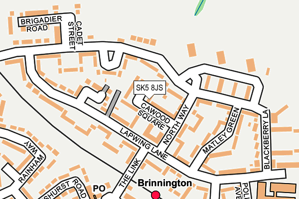 SK5 8JS map - OS OpenMap – Local (Ordnance Survey)
