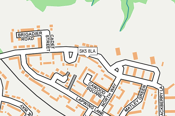 SK5 8LA map - OS OpenMap – Local (Ordnance Survey)