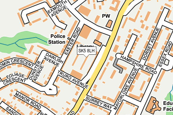 SK5 8LH map - OS OpenMap – Local (Ordnance Survey)