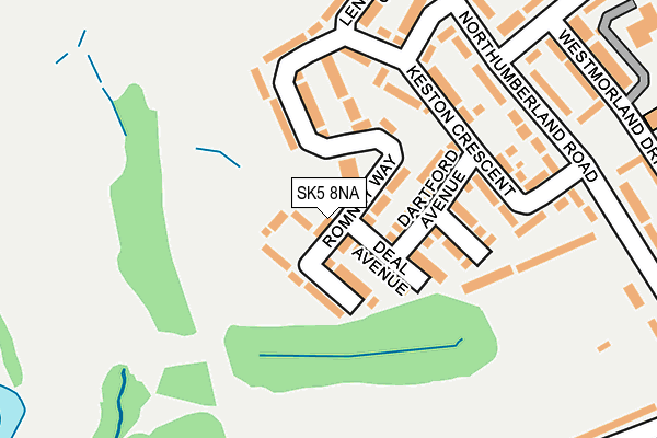 SK5 8NA map - OS OpenMap – Local (Ordnance Survey)