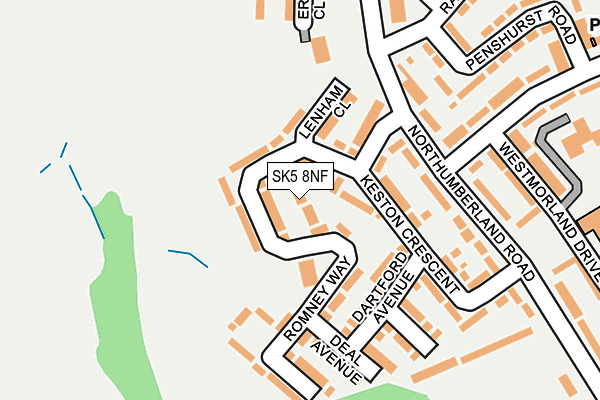 SK5 8NF map - OS OpenMap – Local (Ordnance Survey)