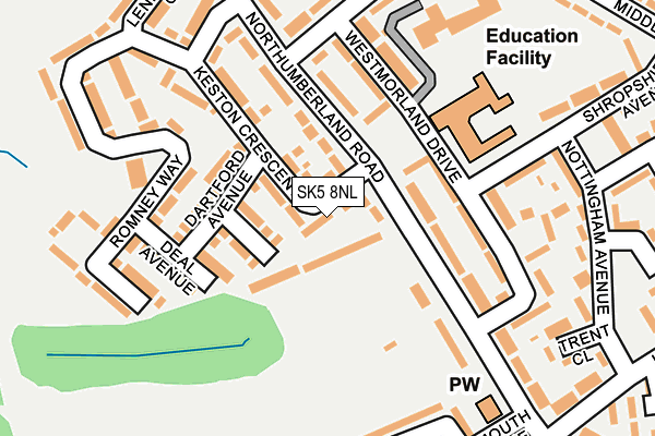 SK5 8NL map - OS OpenMap – Local (Ordnance Survey)