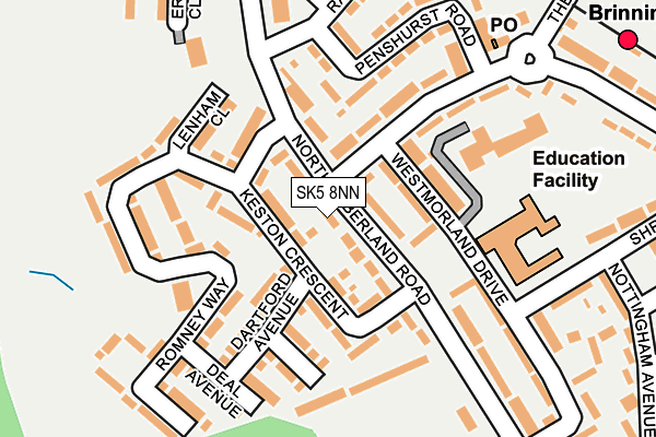 SK5 8NN map - OS OpenMap – Local (Ordnance Survey)