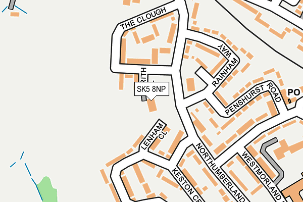 SK5 8NP map - OS OpenMap – Local (Ordnance Survey)