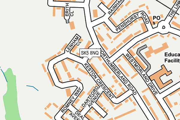SK5 8NQ map - OS OpenMap – Local (Ordnance Survey)