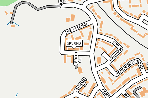 SK5 8NS map - OS OpenMap – Local (Ordnance Survey)