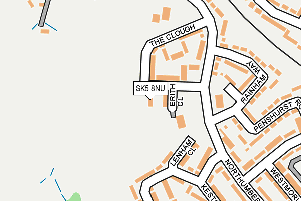 SK5 8NU map - OS OpenMap – Local (Ordnance Survey)