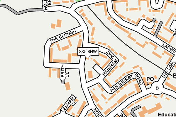 SK5 8NW map - OS OpenMap – Local (Ordnance Survey)