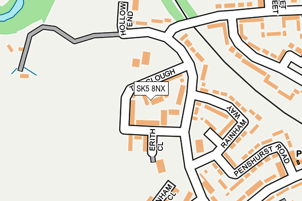 SK5 8NX map - OS OpenMap – Local (Ordnance Survey)