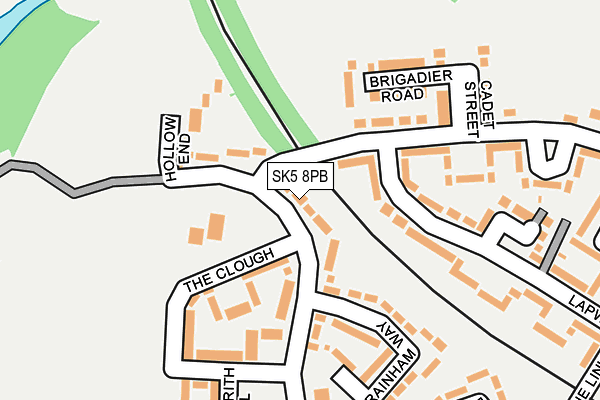 SK5 8PB map - OS OpenMap – Local (Ordnance Survey)