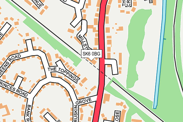 SK6 0BG map - OS OpenMap – Local (Ordnance Survey)