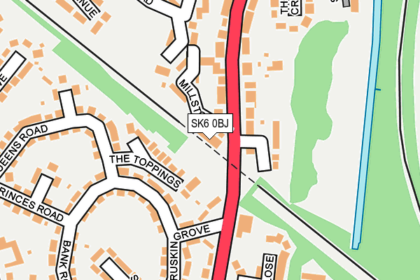 SK6 0BJ map - OS OpenMap – Local (Ordnance Survey)