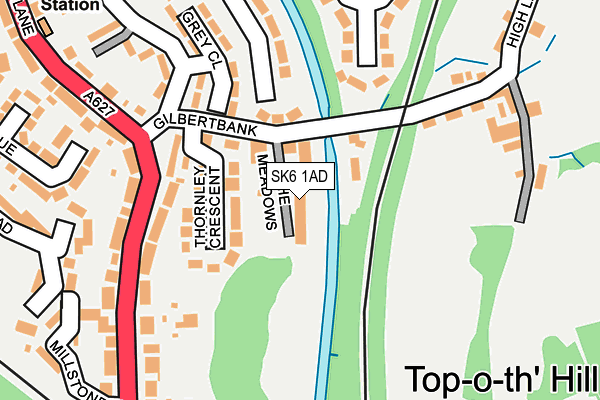 SK6 1AD map - OS OpenMap – Local (Ordnance Survey)