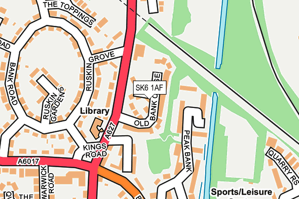 SK6 1AF map - OS OpenMap – Local (Ordnance Survey)