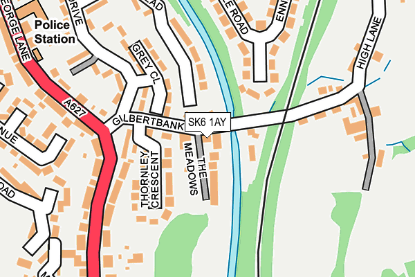 SK6 1AY map - OS OpenMap – Local (Ordnance Survey)