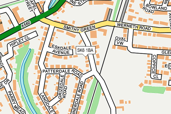 SK6 1BA map - OS OpenMap – Local (Ordnance Survey)