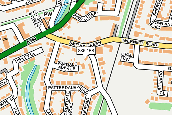 SK6 1BB map - OS OpenMap – Local (Ordnance Survey)