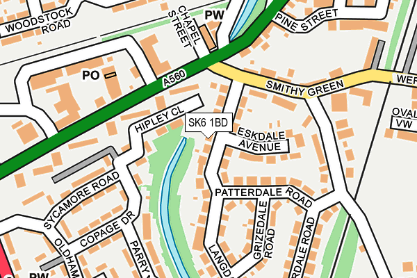SK6 1BD map - OS OpenMap – Local (Ordnance Survey)
