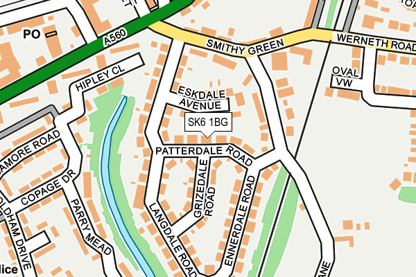 SK6 1BG map - OS OpenMap – Local (Ordnance Survey)