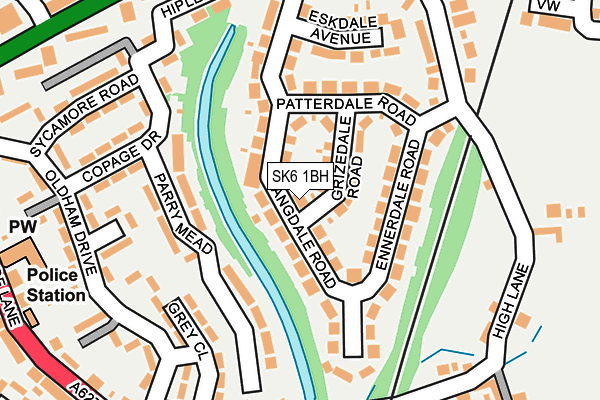 SK6 1BH map - OS OpenMap – Local (Ordnance Survey)