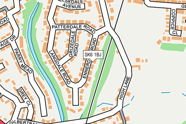 SK6 1BJ map - OS OpenMap – Local (Ordnance Survey)
