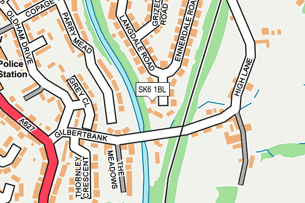 SK6 1BL map - OS OpenMap – Local (Ordnance Survey)