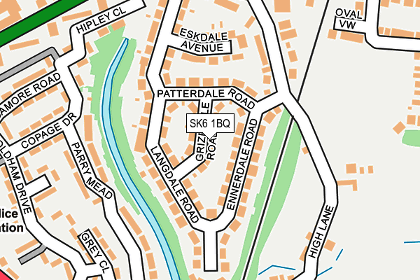 SK6 1BQ map - OS OpenMap – Local (Ordnance Survey)