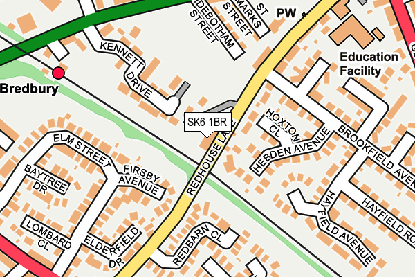 SK6 1BR map - OS OpenMap – Local (Ordnance Survey)