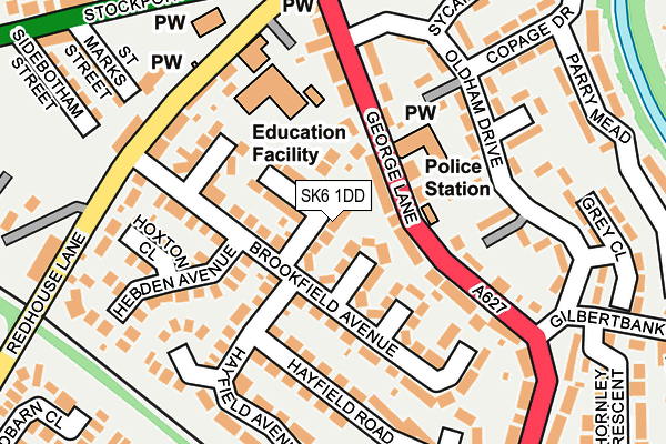 SK6 1DD map - OS OpenMap – Local (Ordnance Survey)