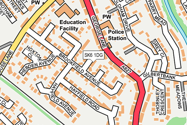 SK6 1DG map - OS OpenMap – Local (Ordnance Survey)
